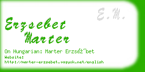 erzsebet marter business card